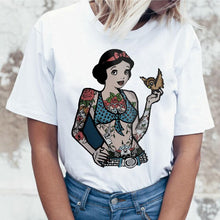 Load image into Gallery viewer, Snow White Harajuku t shirt top tee shirts women female cartoon tshrit t-shirt O-Neck kawaii Graphic ulzzang funny summer casual
