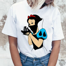 Load image into Gallery viewer, Snow White Harajuku t shirt top tee shirts women female cartoon tshrit t-shirt O-Neck kawaii Graphic ulzzang funny summer casual
