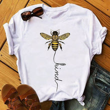 Load image into Gallery viewer, Summer BEE KIND ORGANIC T-shirt Unisex Casual Shirt Sustainable Nature Bees Loose Women female Tops
