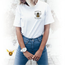 Load image into Gallery viewer, Summer BEE KIND ORGANIC T-shirt Unisex Casual Shirt Sustainable Nature Bees Loose Women female Tops
