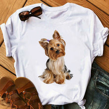 Load image into Gallery viewer, 2020 Little Yorkshire Terrier Dog T Shirt Women Summer Tops Lovely Print Girls Tee Shirt Animal T-shirt Dog Lover Gift Camiseta
